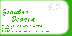 zsombor devald business card